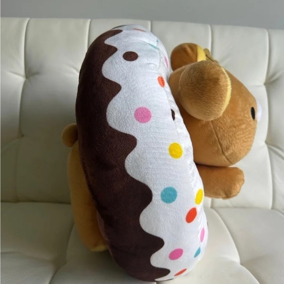 Rilakkuma San-x Donut Stuffed Plushie Large 20” - Picture 5 of 12